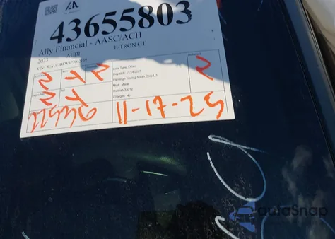 2023 Audi E-Tron Gt Prestige Quattro из США, поврежденный, VIN WAUEJBFW3P7002169